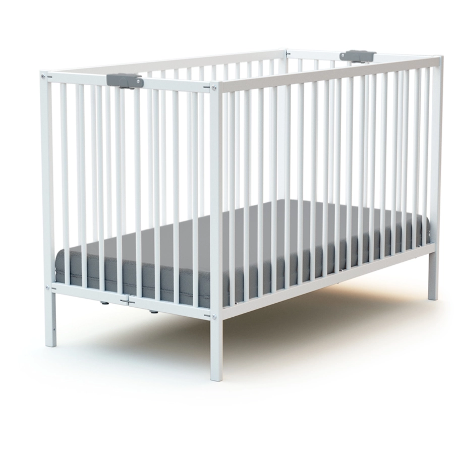 WEBABY Babybett klappbar weiß 60 x 120 cm