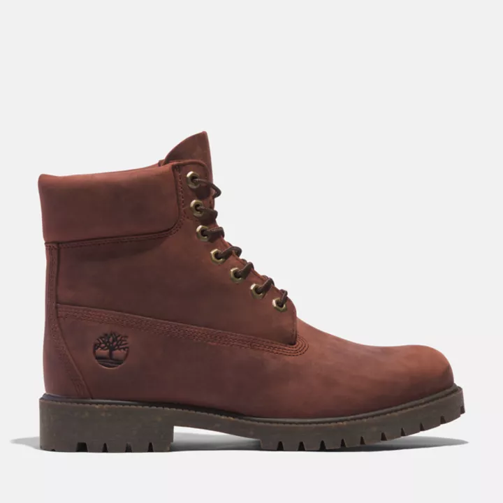 Bottine 6-Inch imperméable à lacets Timberland Heritage pour homme en marron
