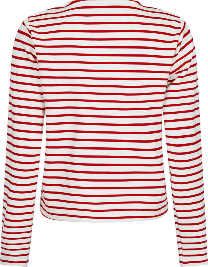Neo Noir Claudio Stripe Blouse Red
