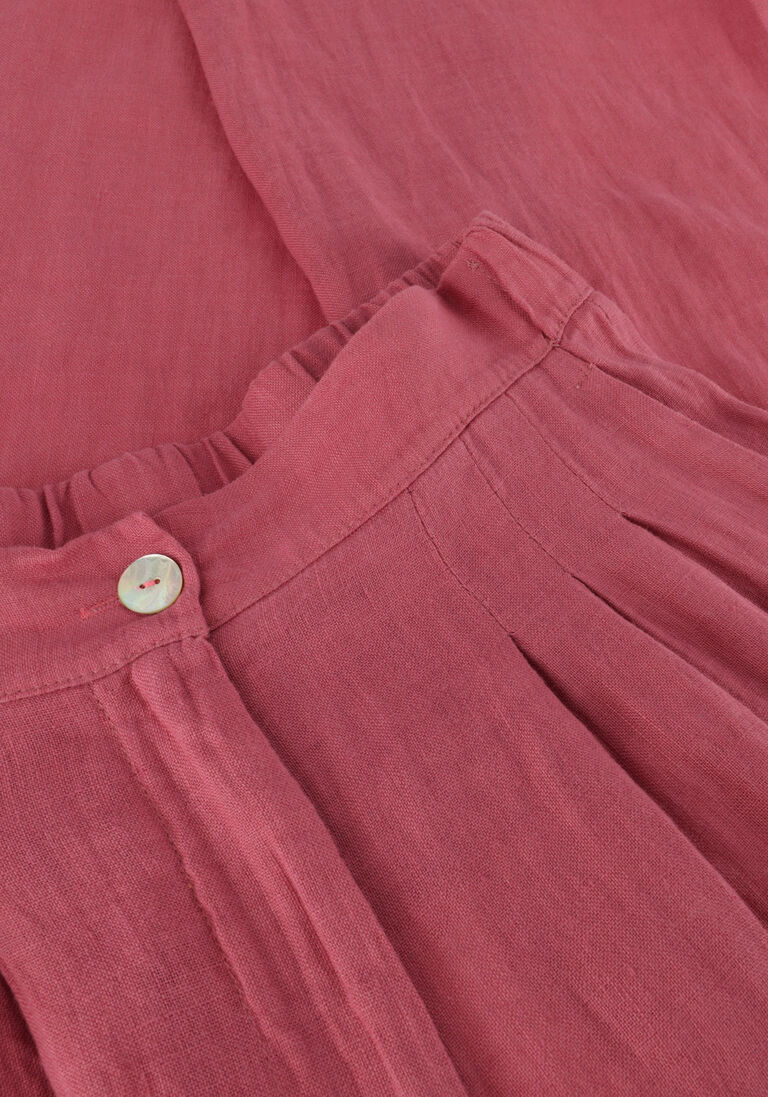 BY-BAR roze by-bar wijde broek eli linen pants