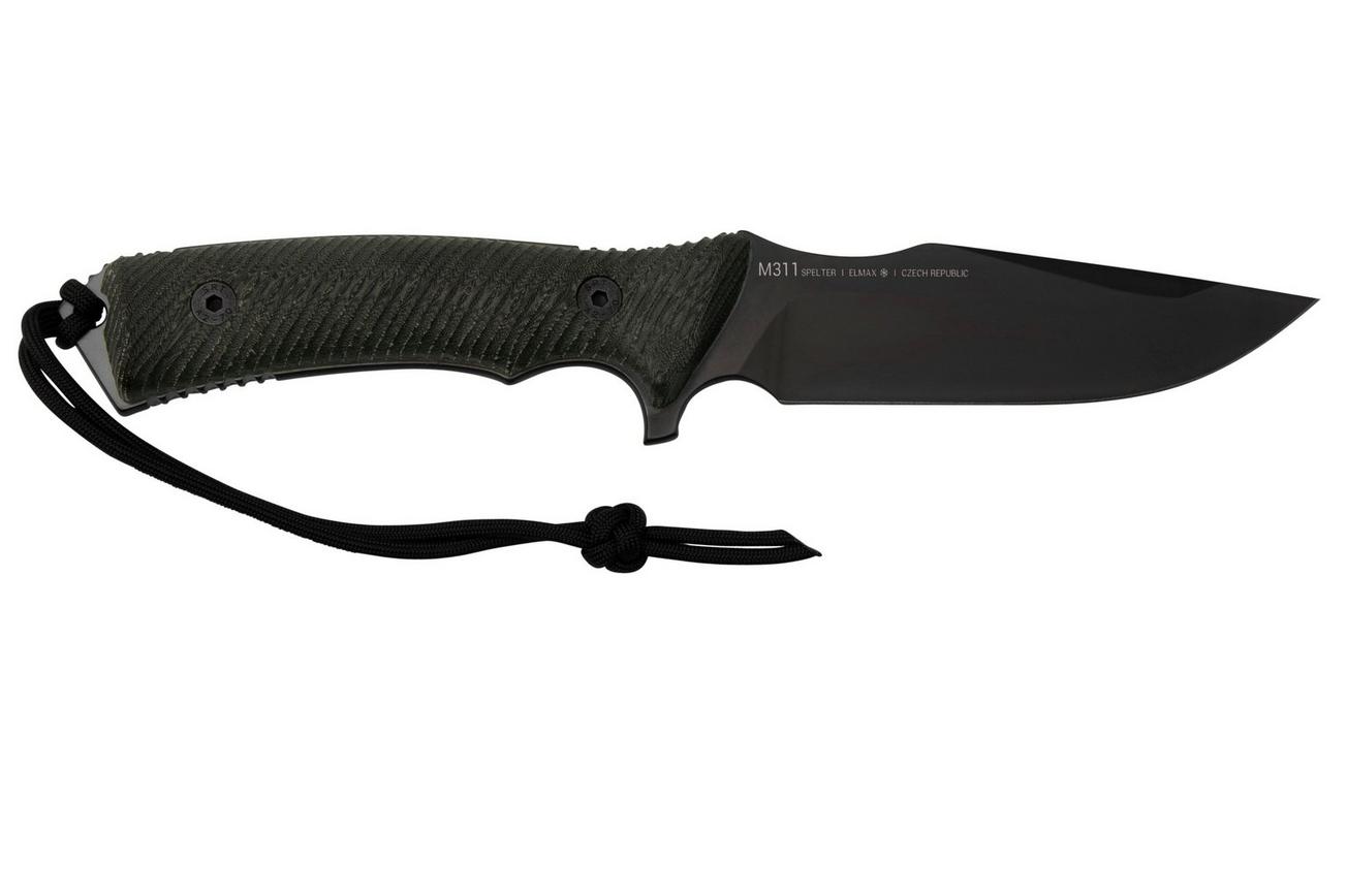 ANV Knives M311 SPELTER DLC Elmax  Black Handle, Black Kydex Sheath, survivalmes