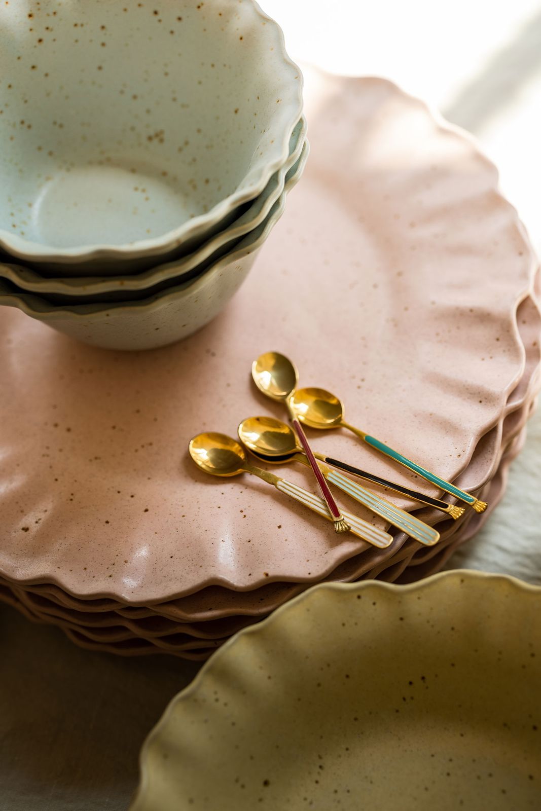 Set van 5 vintage koffielepeltjes
