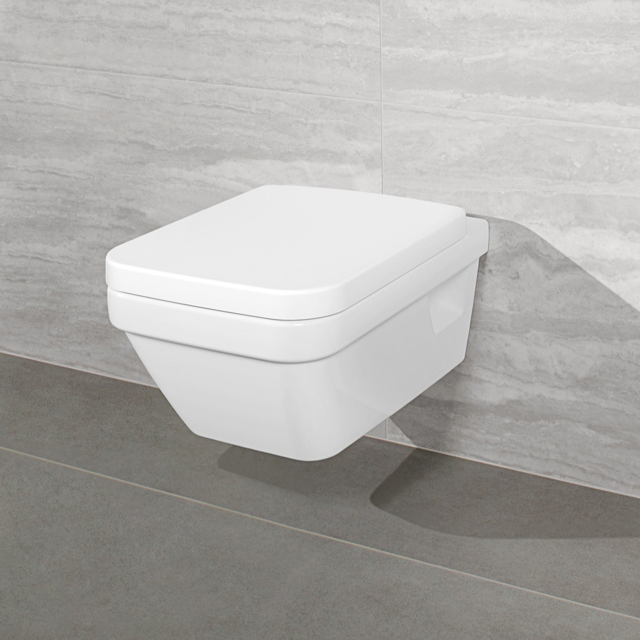 Villeroy & Boch Architectura toiletzitting rechthoekig wit glans