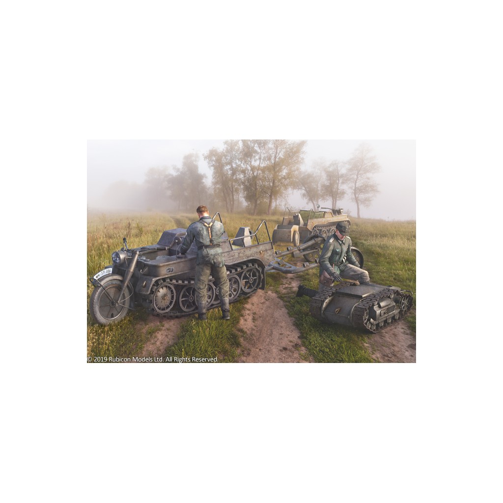 SdKfz 2 Kettenkrad with Trailer if.8 & Goliath with Crew