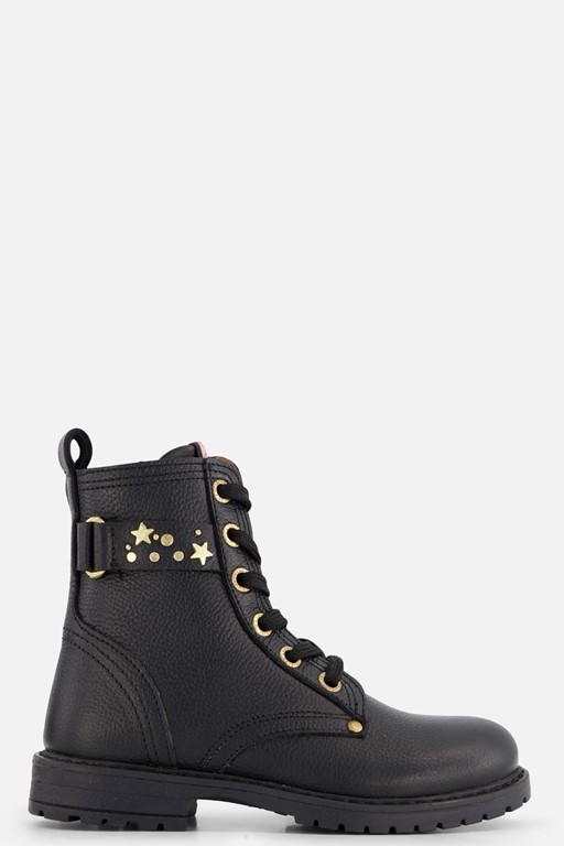 Develab Studs Veterboots zwart Leer