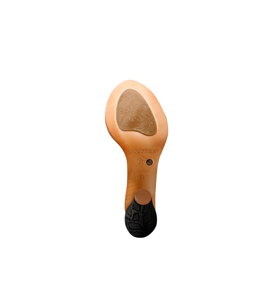 Sandálias de couro Neosens S990 Montua pretas - Altura do salto: 7,5 cm -