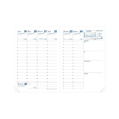Quo Vadis Club Trip - Agenda - 2025 - semainier - mini - 90 x 125 mm - portrait - papier blanc - couleur unique - couverture bleu ciel - synthétique