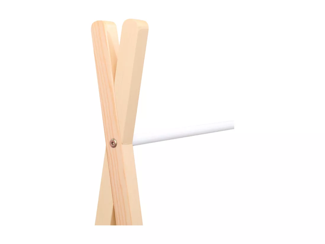 Penderie pour enfant bois et blanche avec tiroir LOU - HAPPY GARDEN