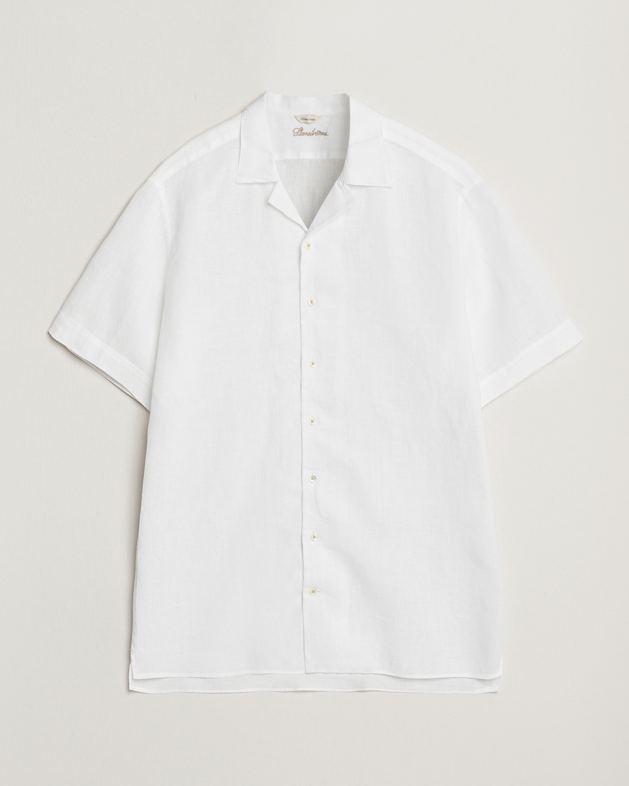 Stenströms Short Sleeve Linen Shirt White