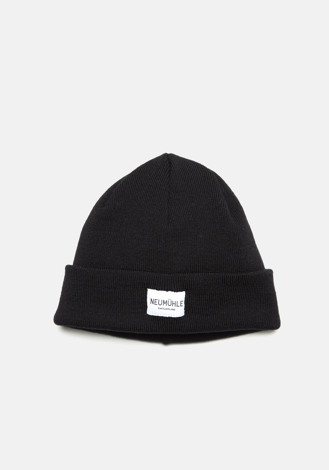 Neumuhle Wollmütze Nebel Organic Merino Black Coal