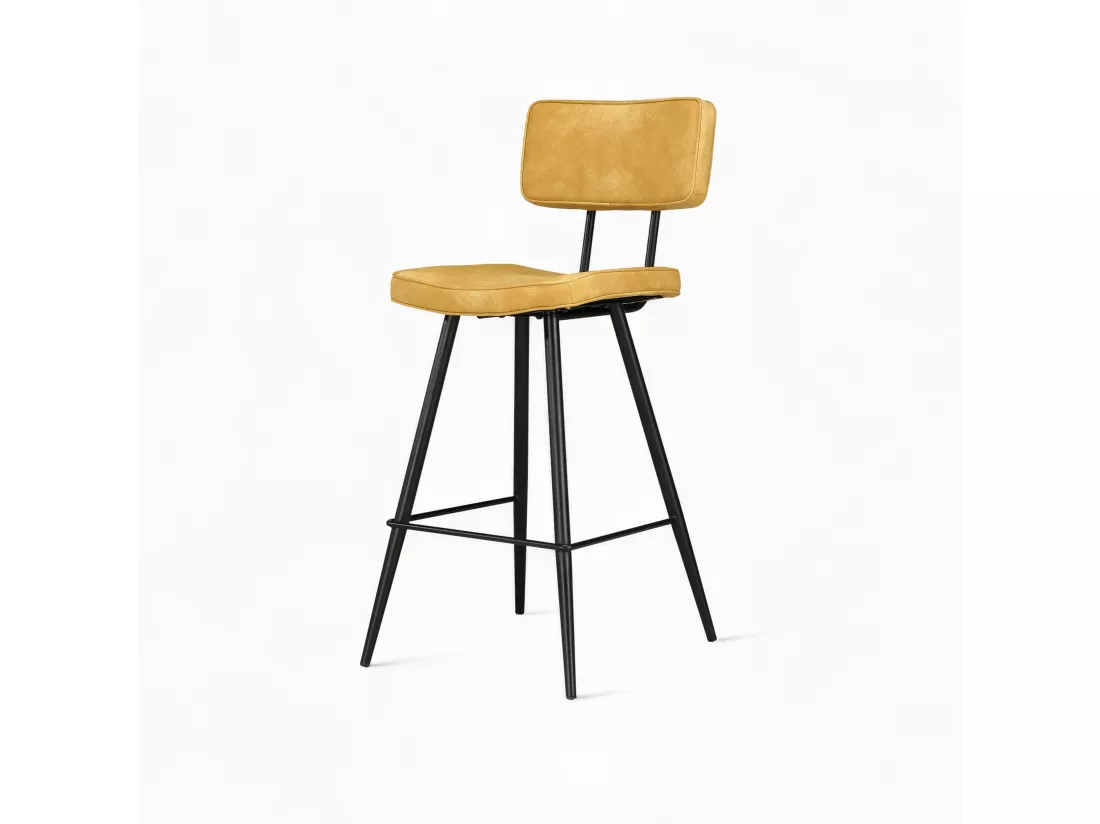 Pack 4 chaises pour îlot central bleues et jaunes 66 cm - Texas