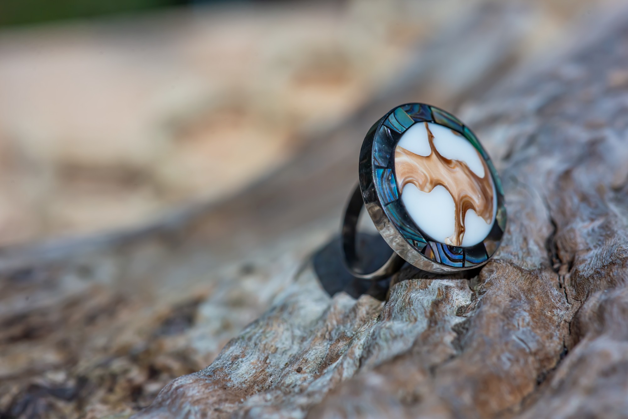 Ring 'Muschel', multicolor, Ø 2,5 cm günstig bestellen