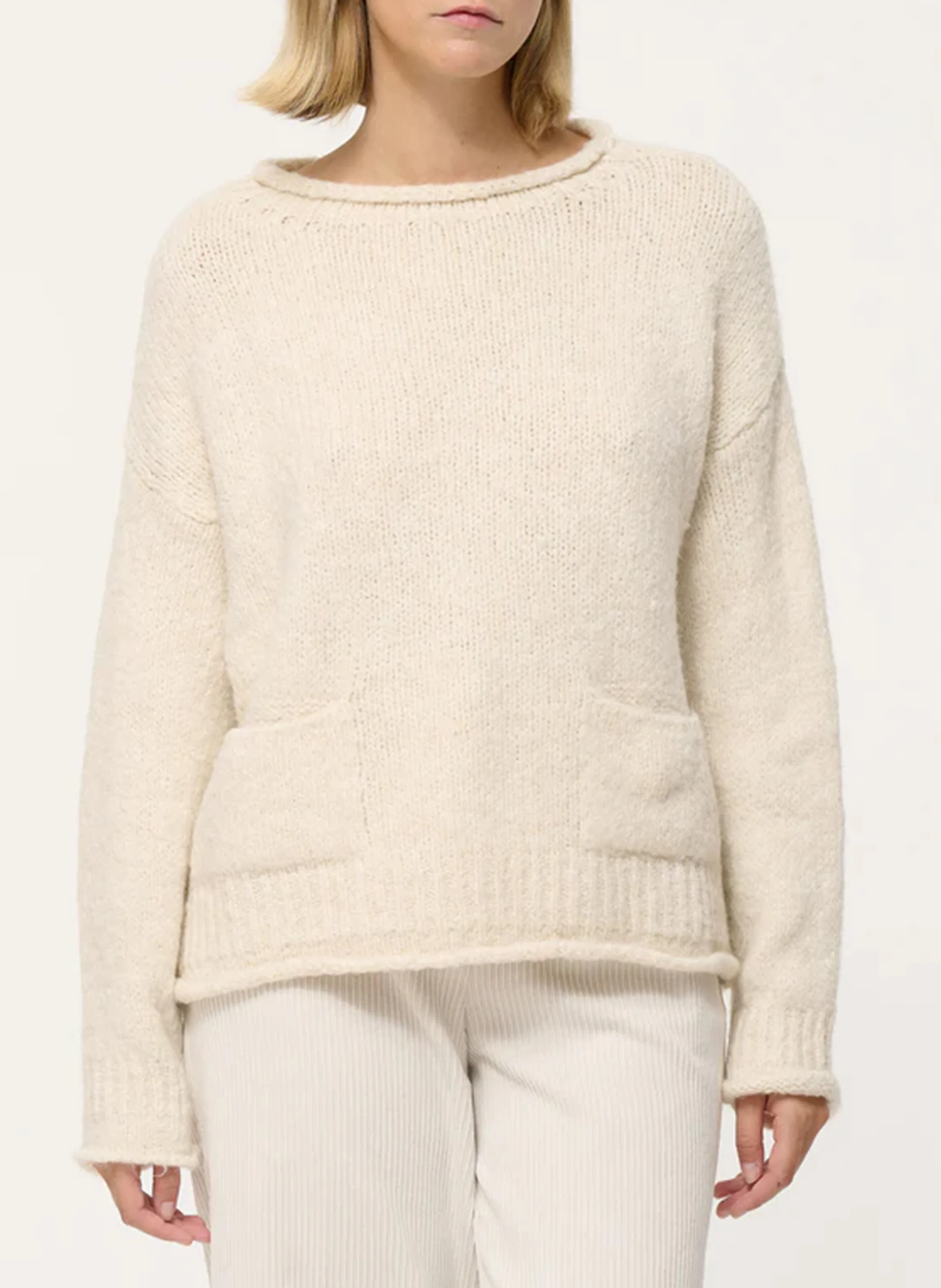 Pull oversize en maille mousseuse épaisse | Blanc