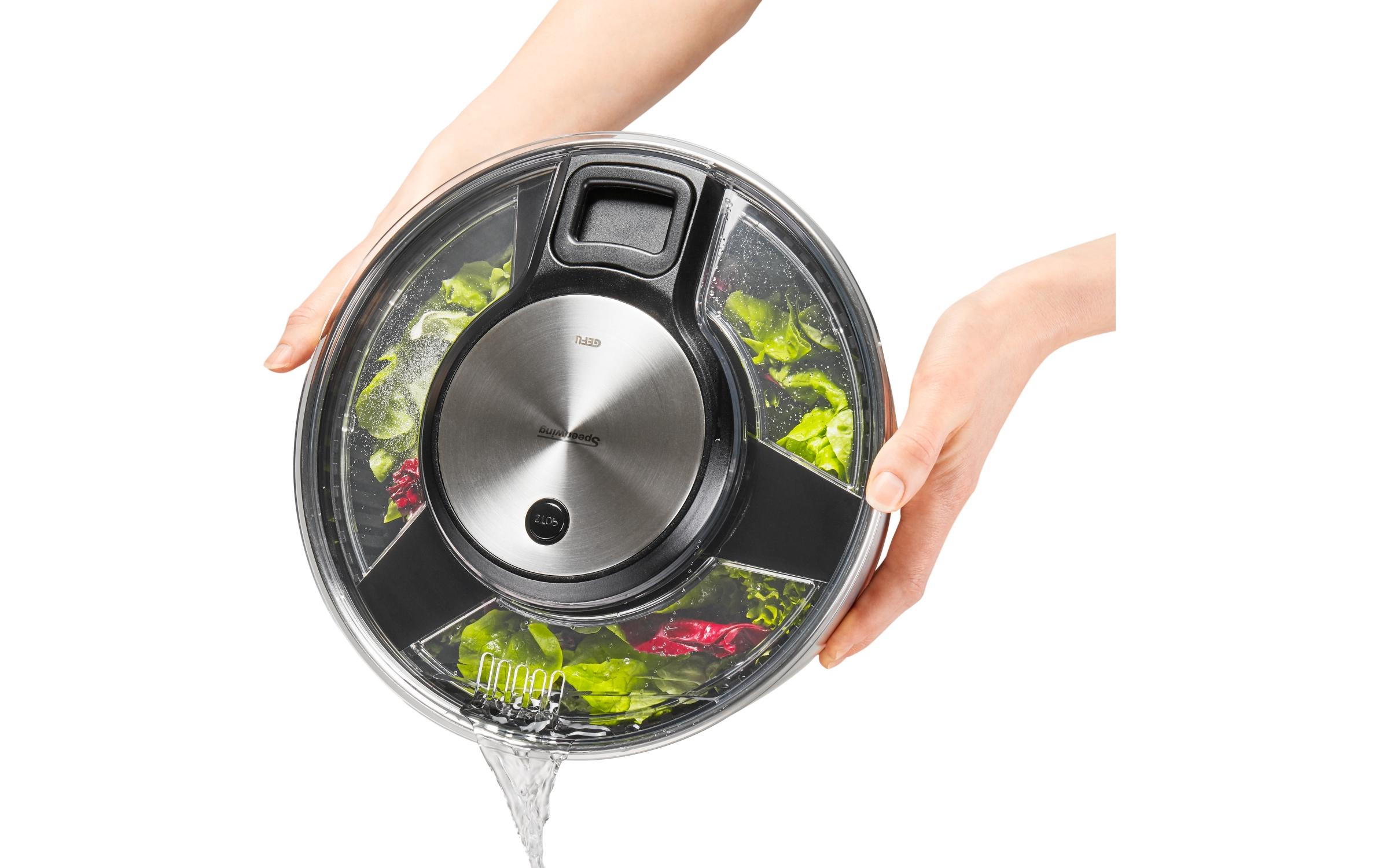 Salatschleuder Speed Wing 27 cm, Schwarz/Silber mattSchleuder für Salat