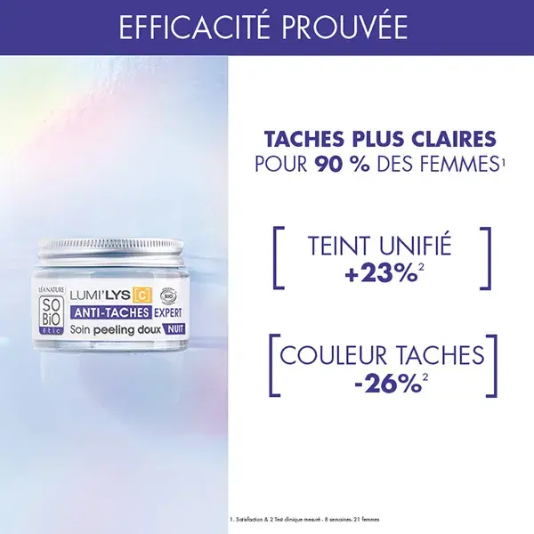 Léa Nature SO BiO étic Lumilys C Cuidado Noturno Esfoliante Orgânico Suave 50ml