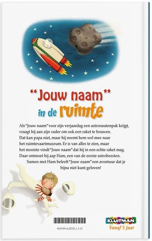 Boek met naam - Daan in de ruimte (Softcover)