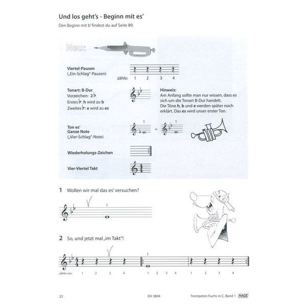 Hage Musikverlag Trompeten Fuchs C