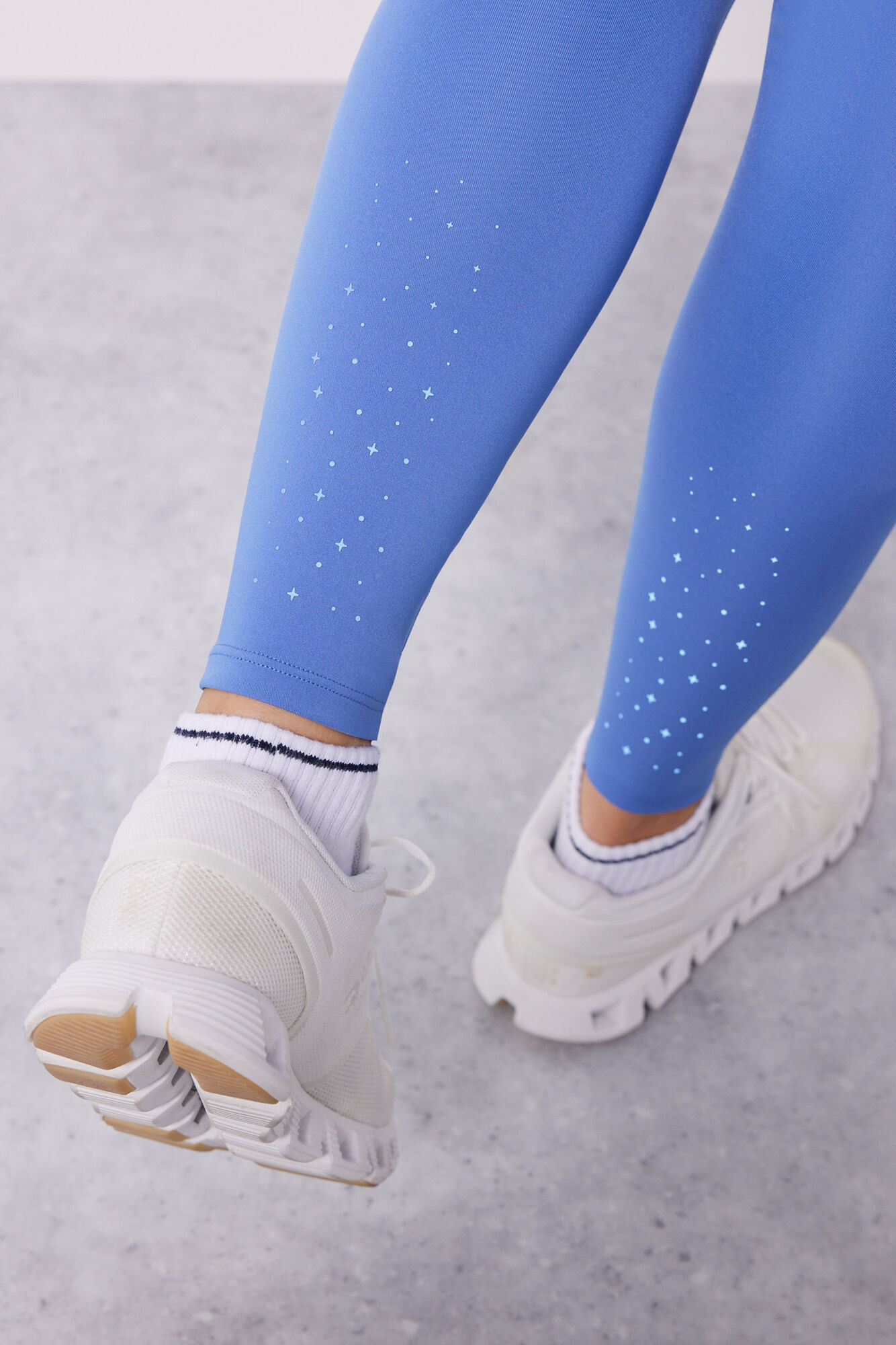 Leggings azuis com elasticidade 4D