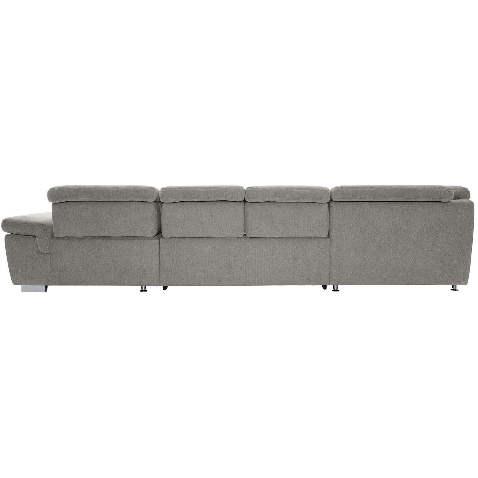 polsterpower Boxspring-Wohnlandschaft - Belle silver - Basismodell - Recamiere rechts