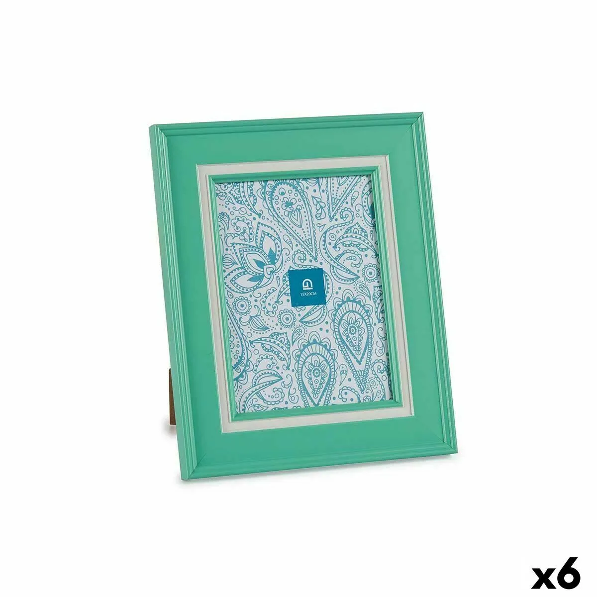 Gift Decor Cadre photo Verre 23x28x2 cm - 6 Unités - Vert
