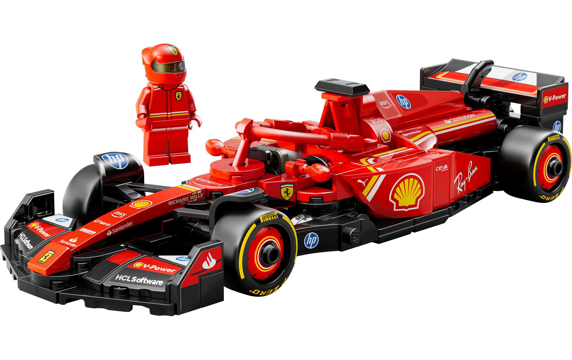 Speed Champions Ferrari SF-24 F1 Rennauto 77242Spielset mit einem Modell des Ferrari SF-24 F1 Rennautos
