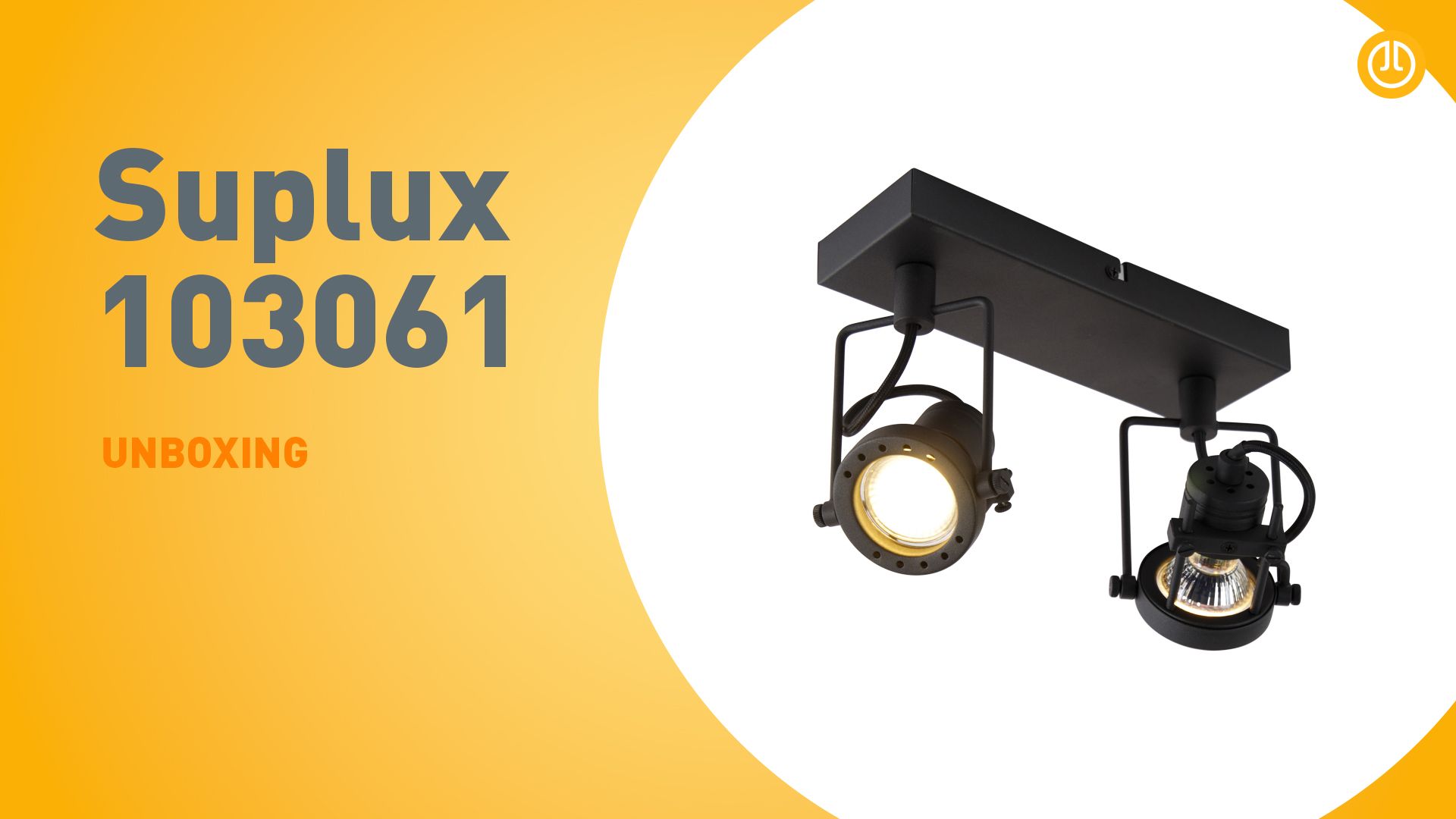 Industriële spot zwart 2-lichts - Suplux