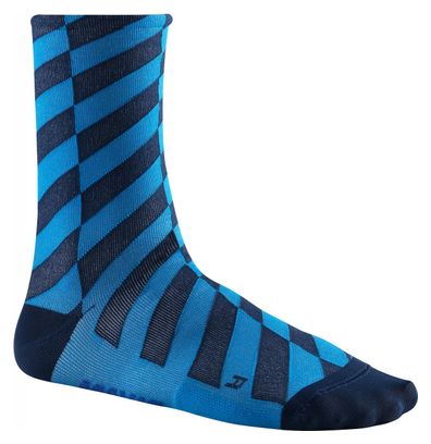 Chaussettes Mi-Hautes Mavic Graphic Mosaic Sock Poseidon / Bleu Foncé / Noir