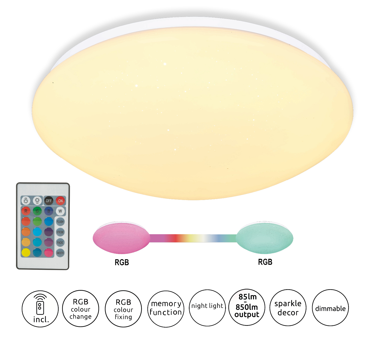 LED-Deckenleuchte ATREJU I - weiß - Ø 29 cm