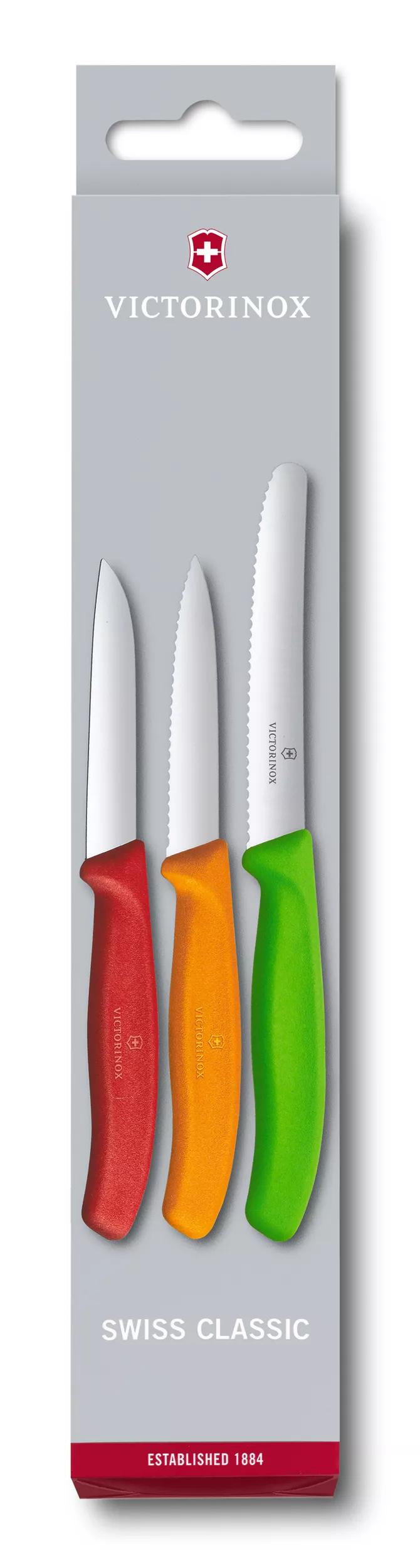 Swiss Classic Gemüsemesser-Set, 3-teilig-Mehrfarbig