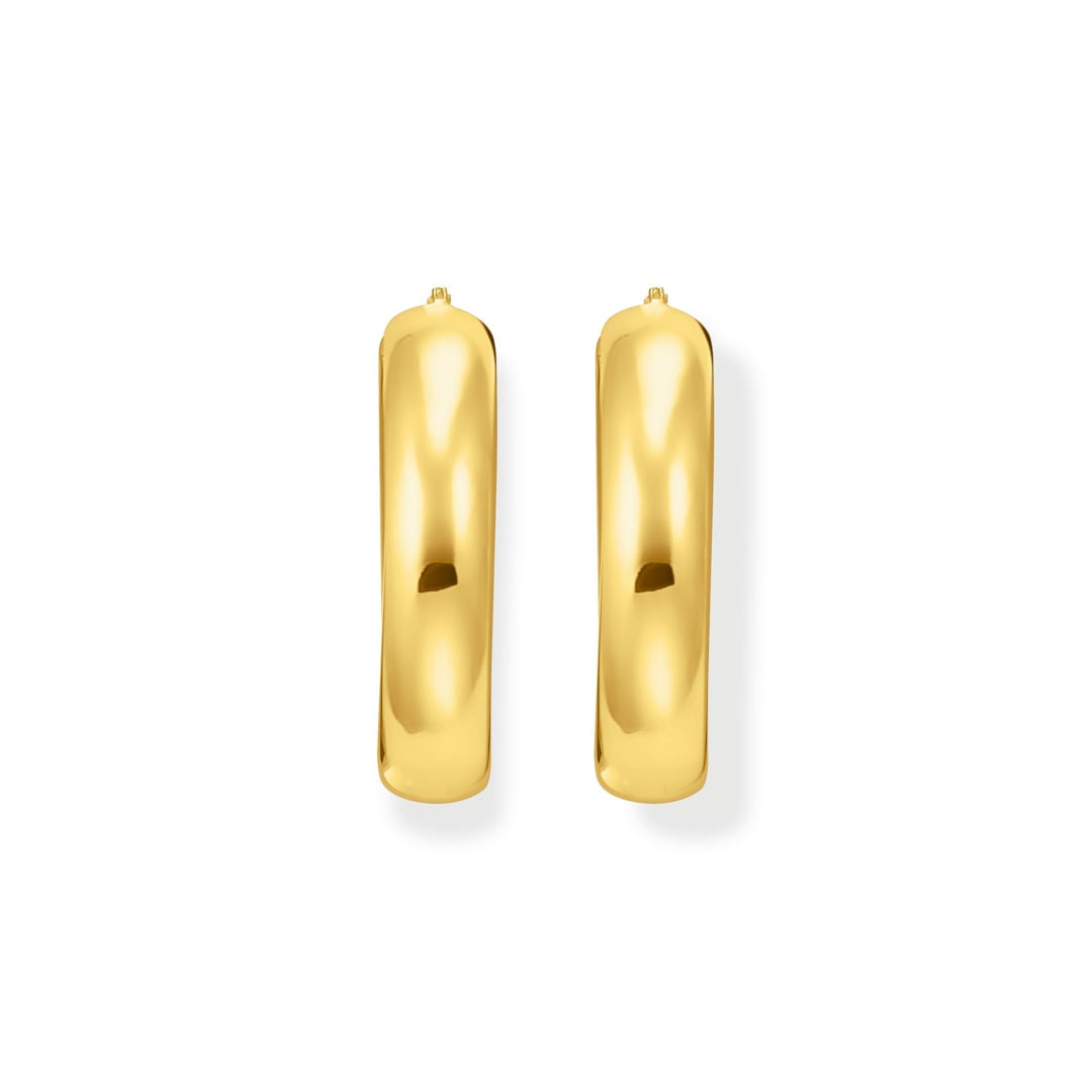 Thomas Sabo Hoop Earrings Grosse Creolen Chunky vergoldet