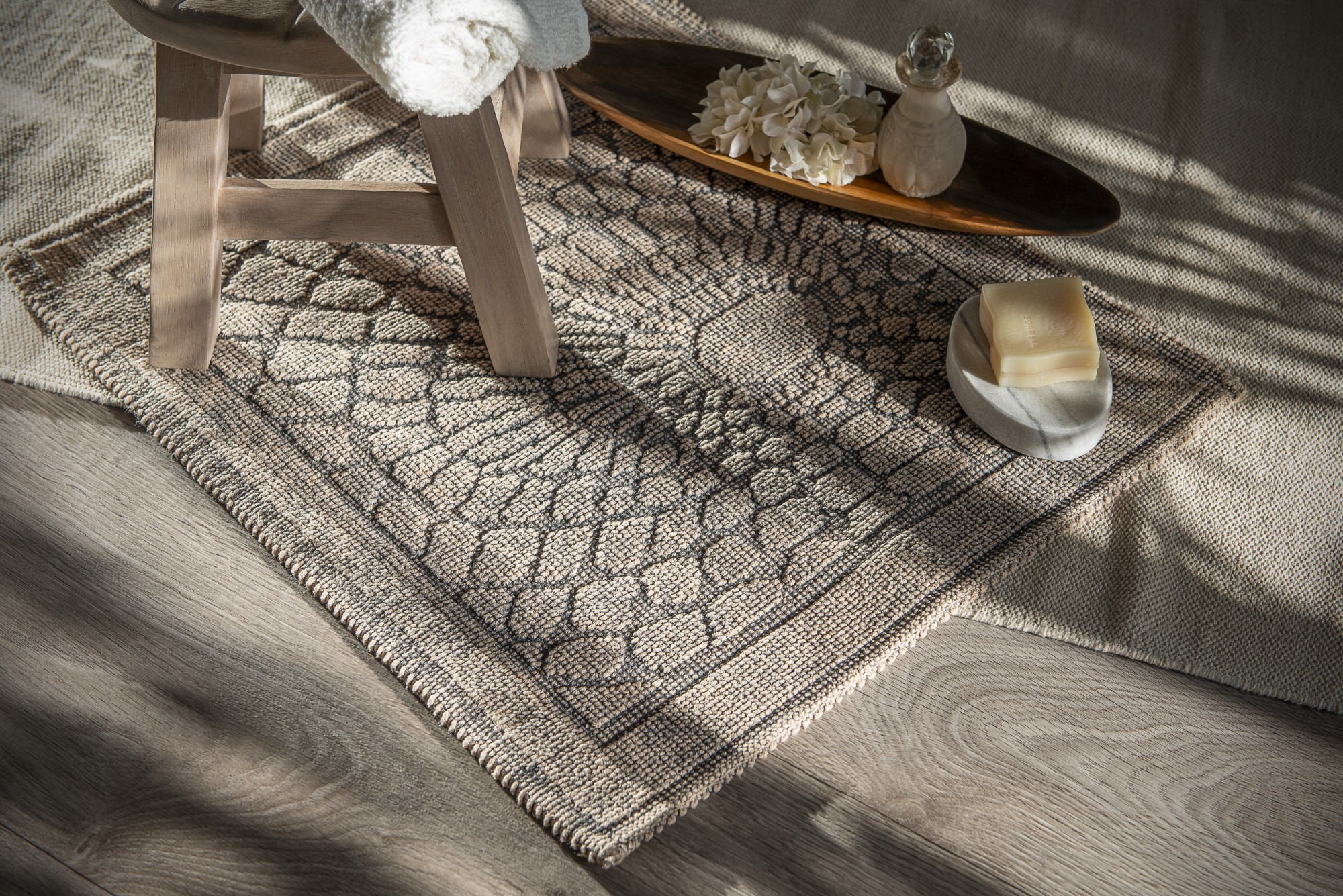 Badematte 'Izmir' aus Baumwolle, braun, 60 x 50 cm & 120 x 70 cm von fischer's lagerhaus