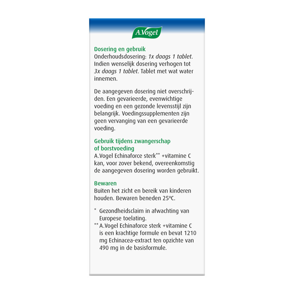 A.Vogel Echinaforce Sterk + Vitamine C45 tabletten