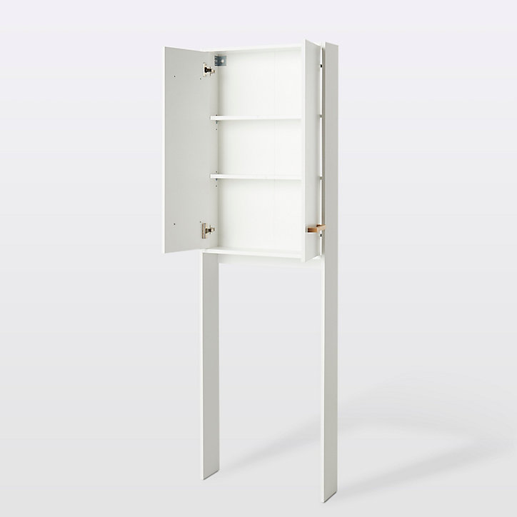 Armoire WC GoodHome Ladoga blanc L. 60 x H. 190 x P. 15 cm