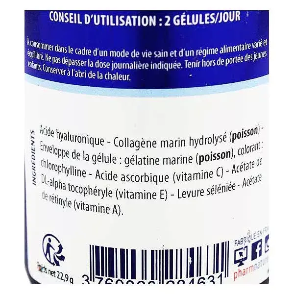Pharm Nature Micronutrition Ácido Hialurônico e Colágeno 60 cápsulas