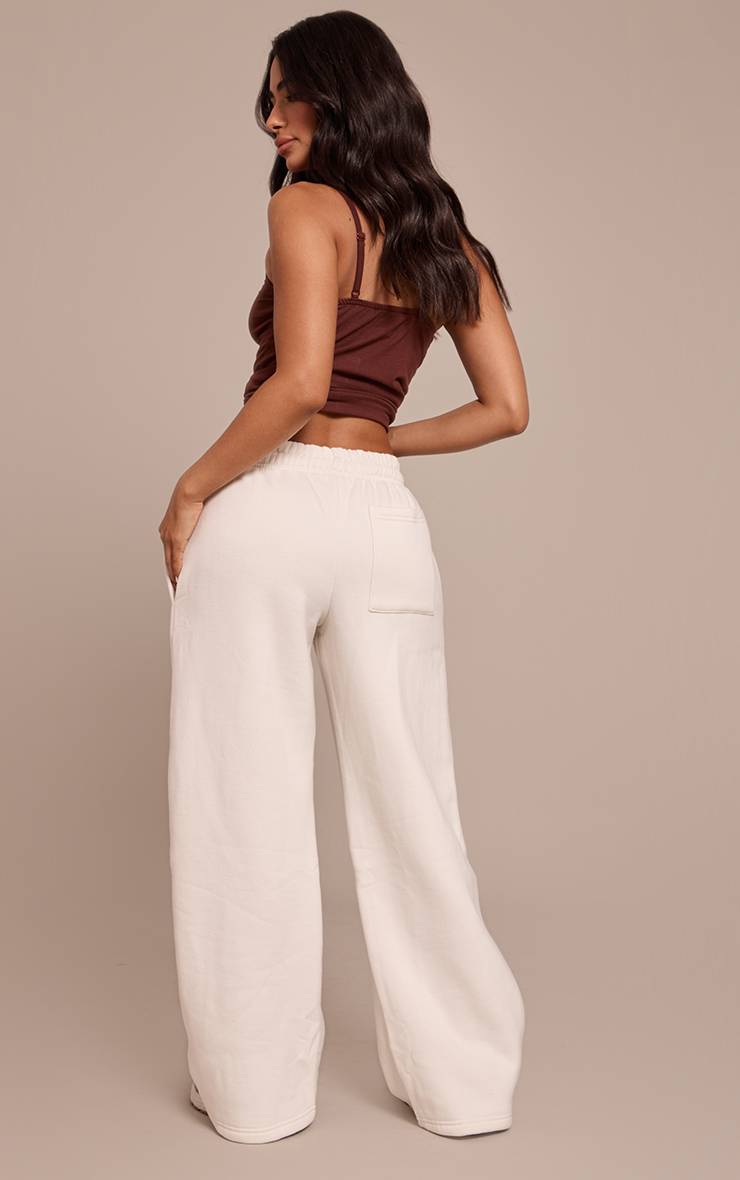 Crème Pantalon De Jogging Petite À Jambe Droite