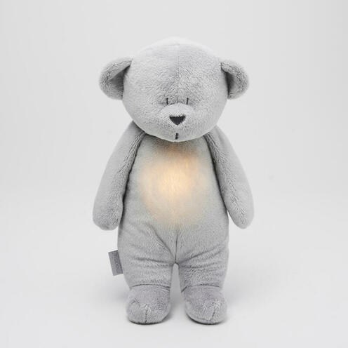 Veilleuse Moonie Ours douceur avec sons et lumières gris - MOONIE