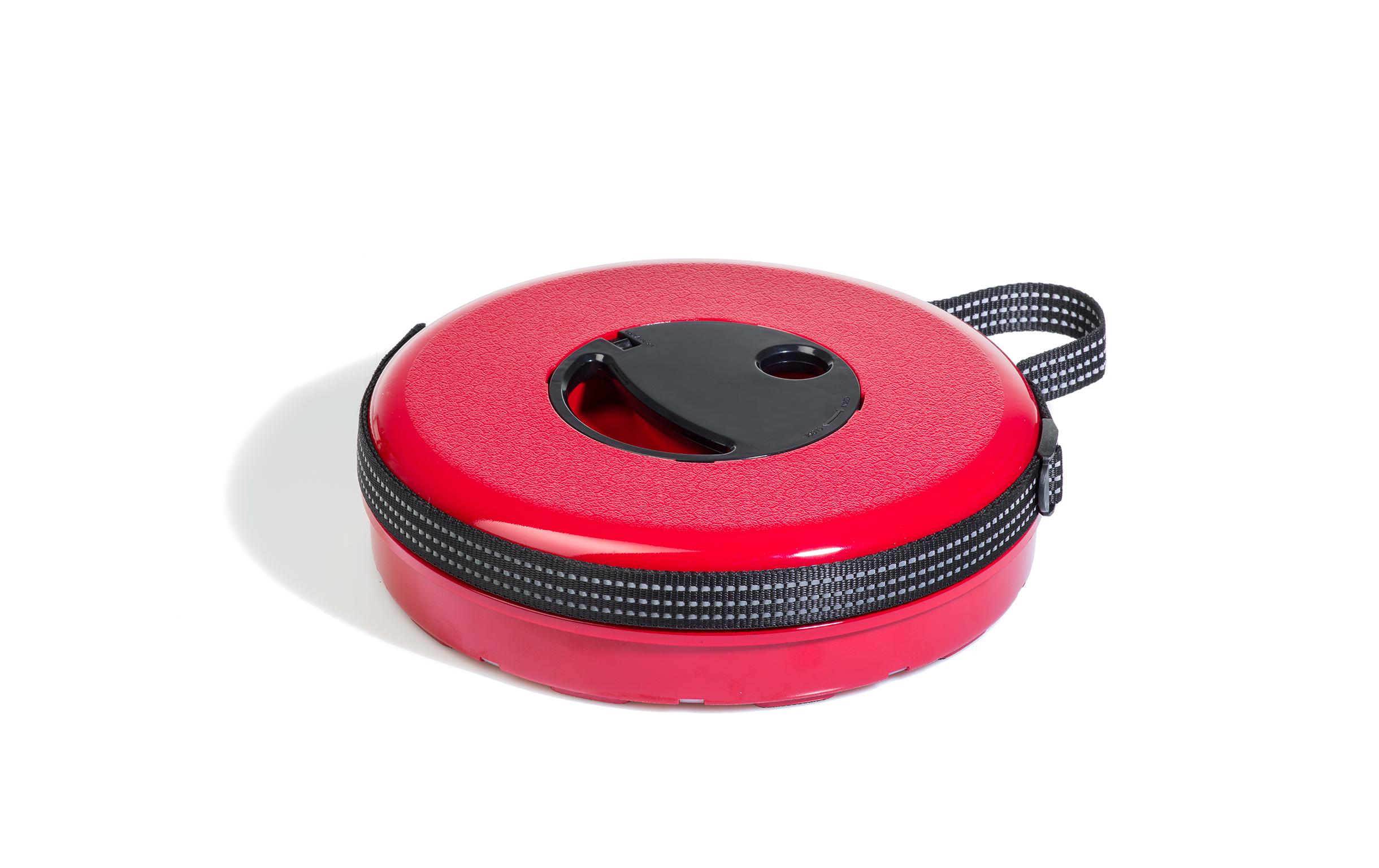 Klapphocker Sittglow 26.2 cm x 42 cm, RotDer Teleskop-Hocker mit LED Beleuchtung für zu Hause oder für unterwegs