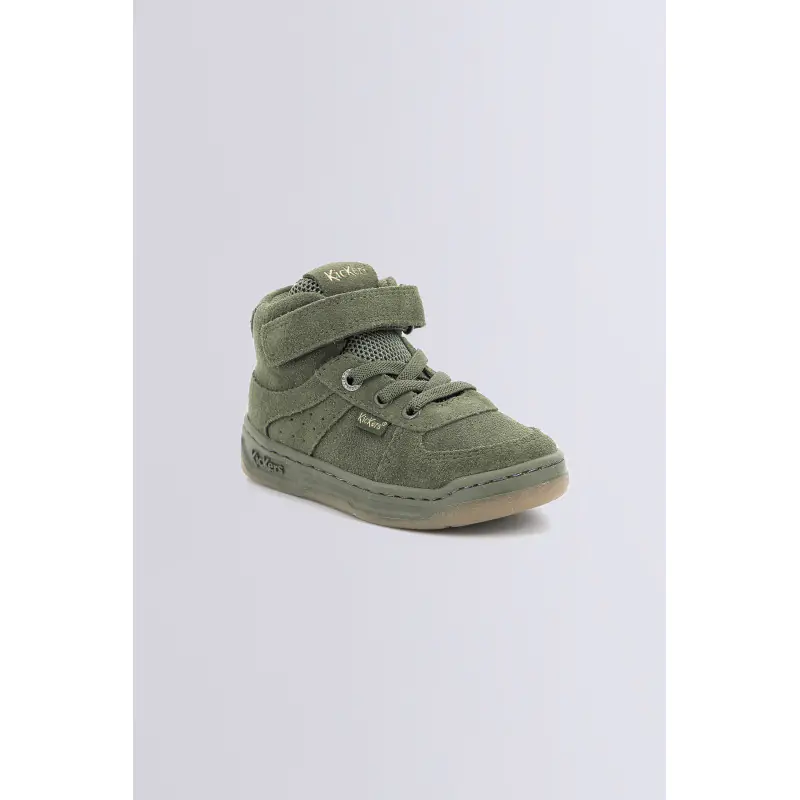 KICKALIEN KAKI SNEAKERS HAUTES Cuir Garçon