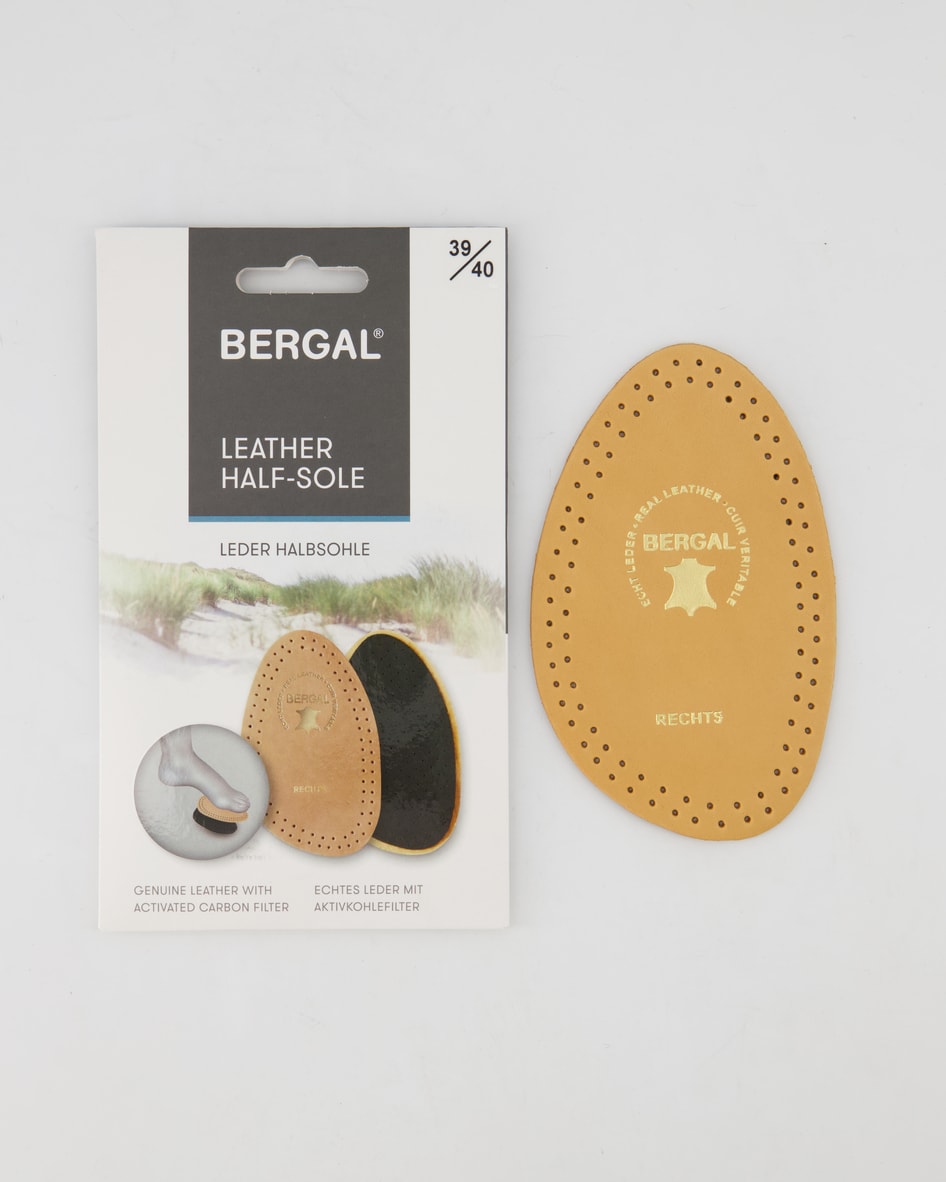 Bergal LEDER HALBSOHLE Einlegesohlen in Braun