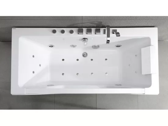 Baignoire balnéo droite TAHITI WHITE jets L170xl78xH60cm, By SPALINA