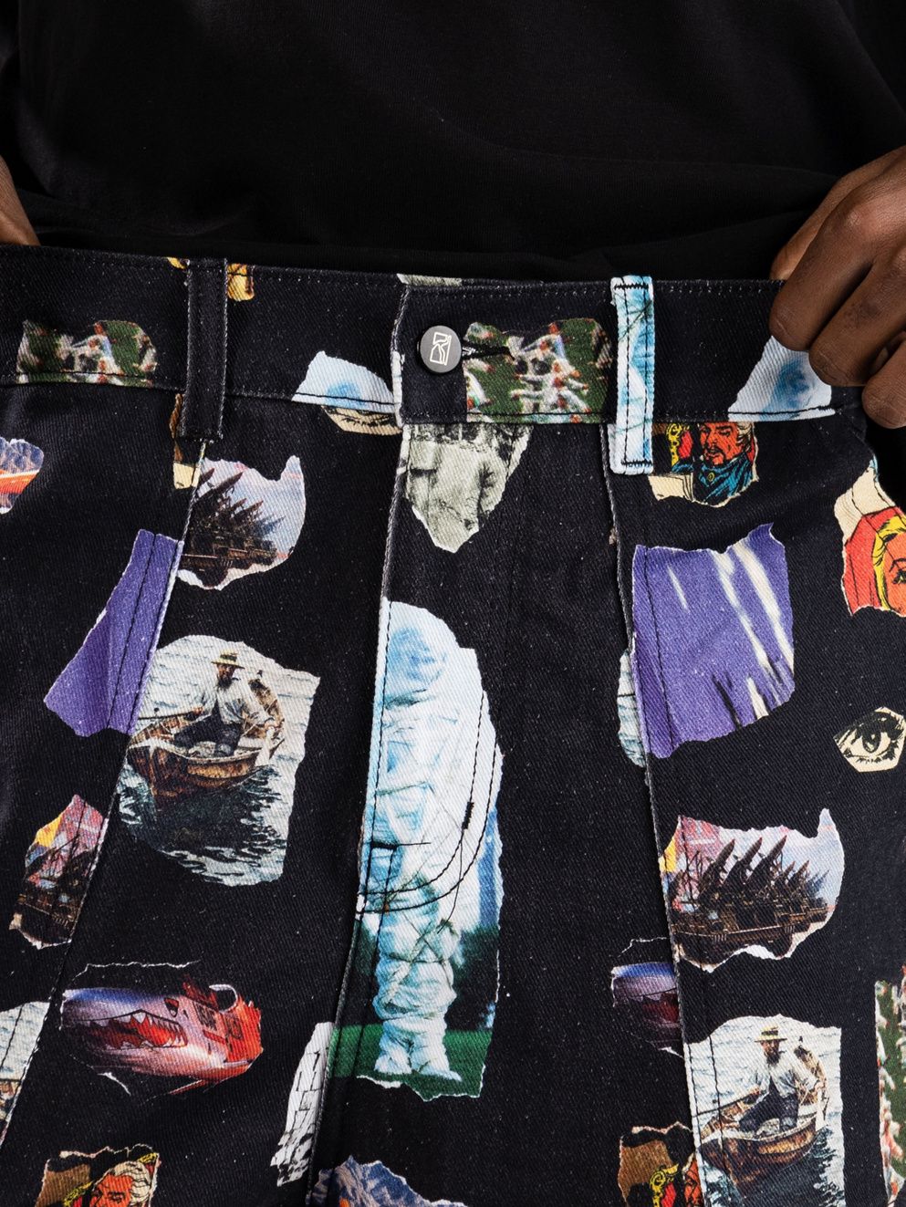 Poetic Collective Painter Jeans and collage