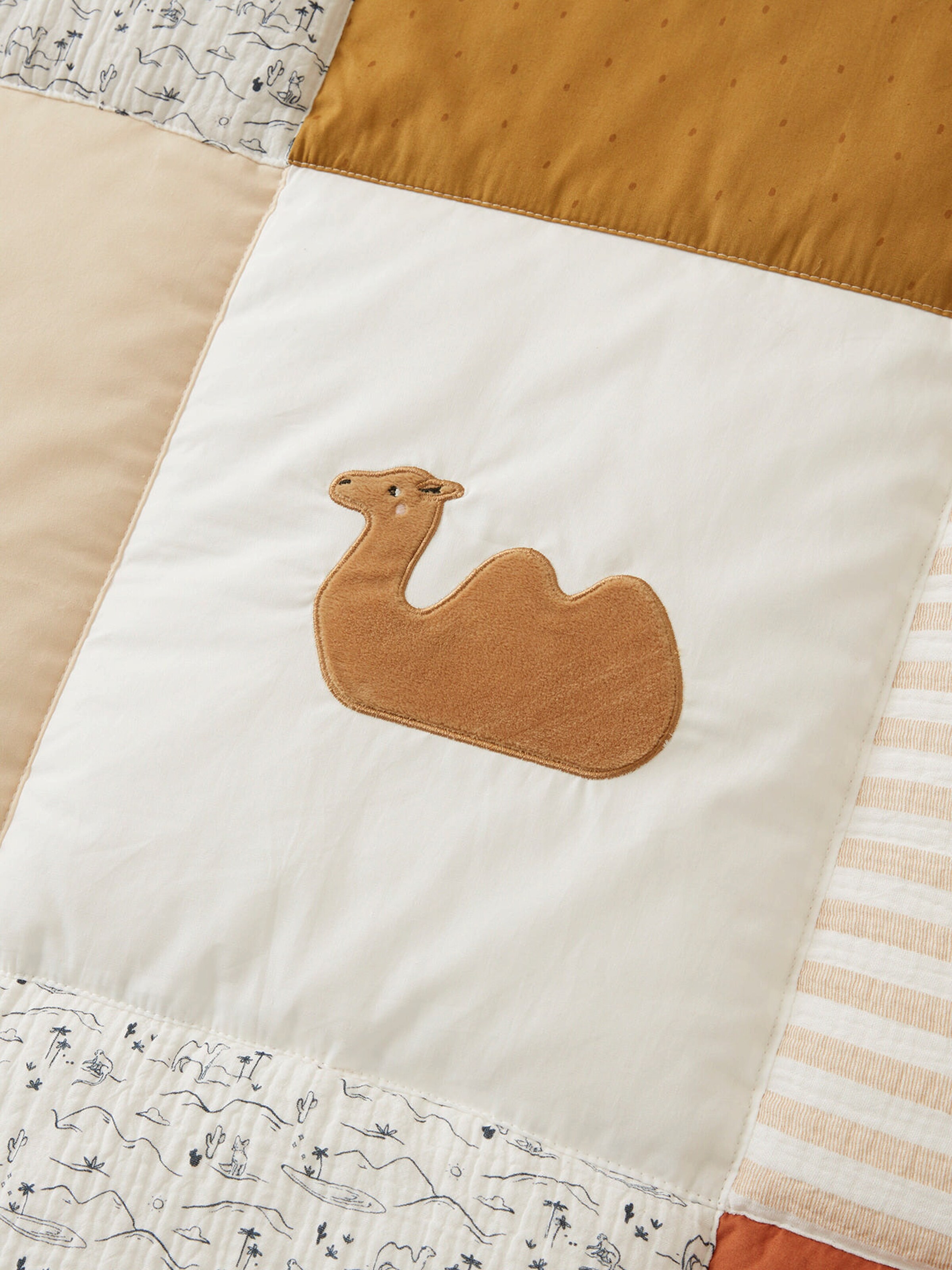 Vertbaudet Baby Spieldecke/ Laufstalleinlage WILD SAHARA wollweiß/beige