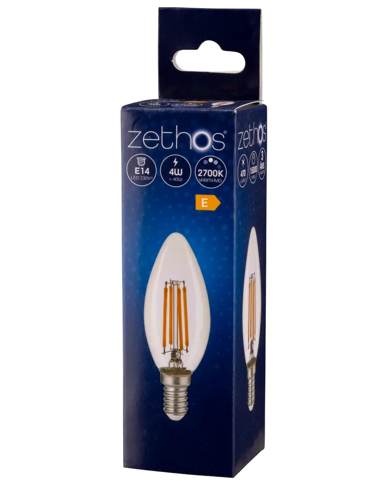 LED-filament 4W E14 C35 klar
