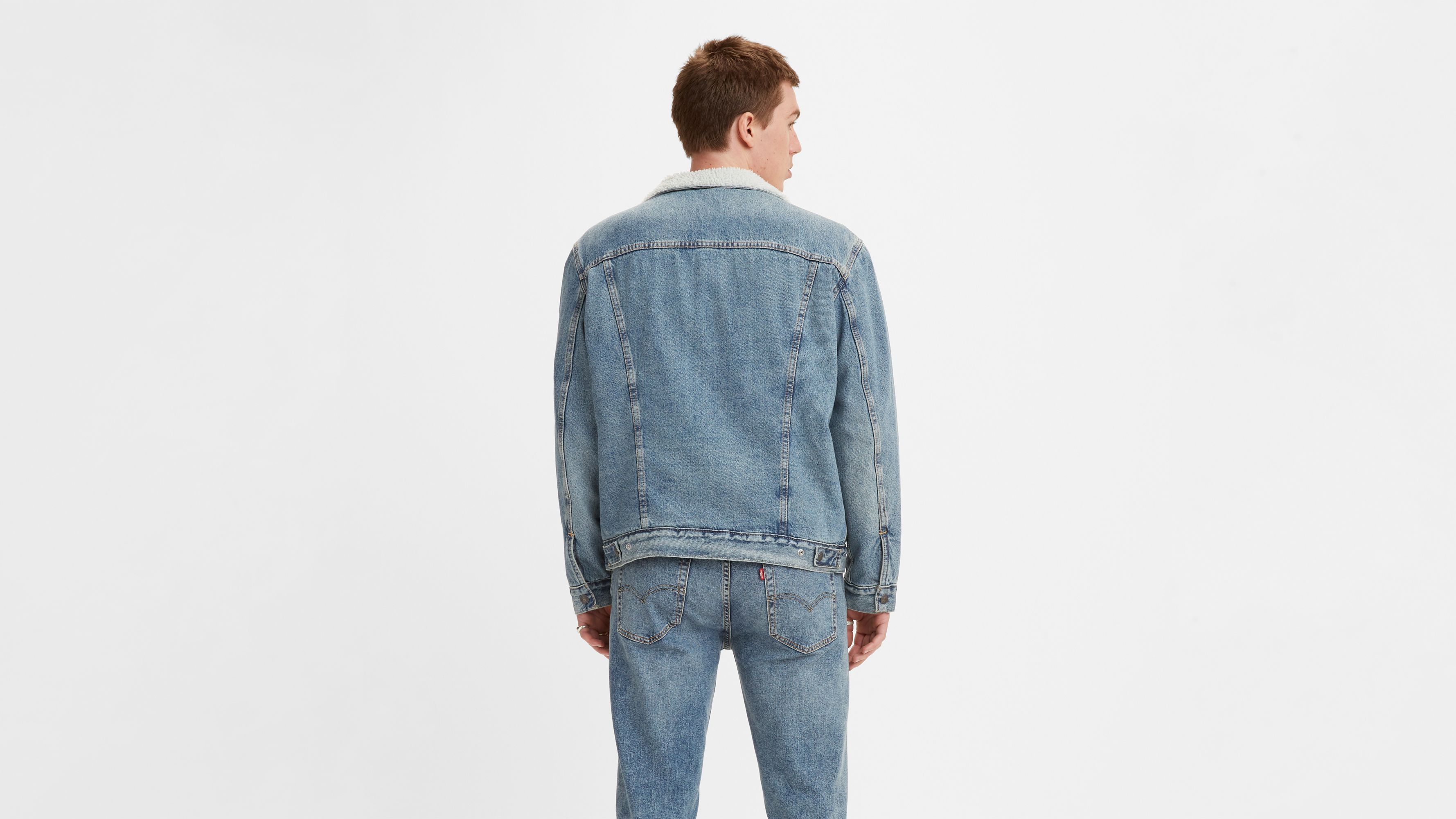 Veste Sherpa Trucker Type III - Mustard 2.0 - Bleu