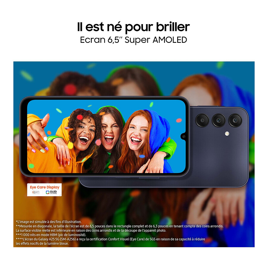 Samsung Galaxy A25 5G (Bleu nuit) - 128 Go