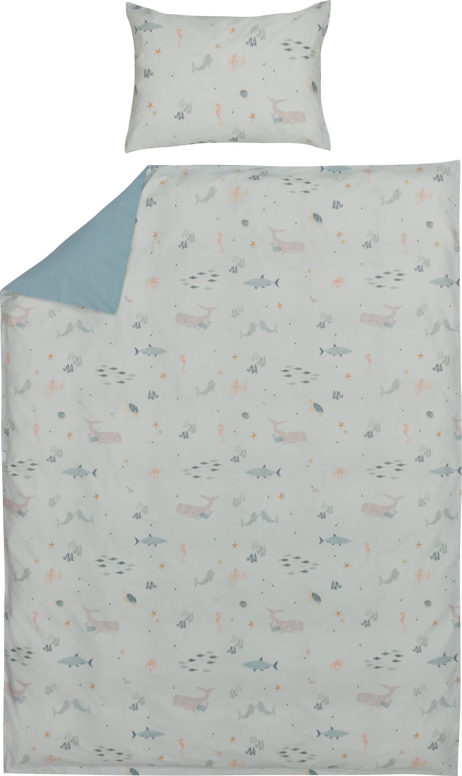 SERGIO Kinder Bettwäschegarnitur - Blau / B: 160.0 cm x T: 210.0 cm