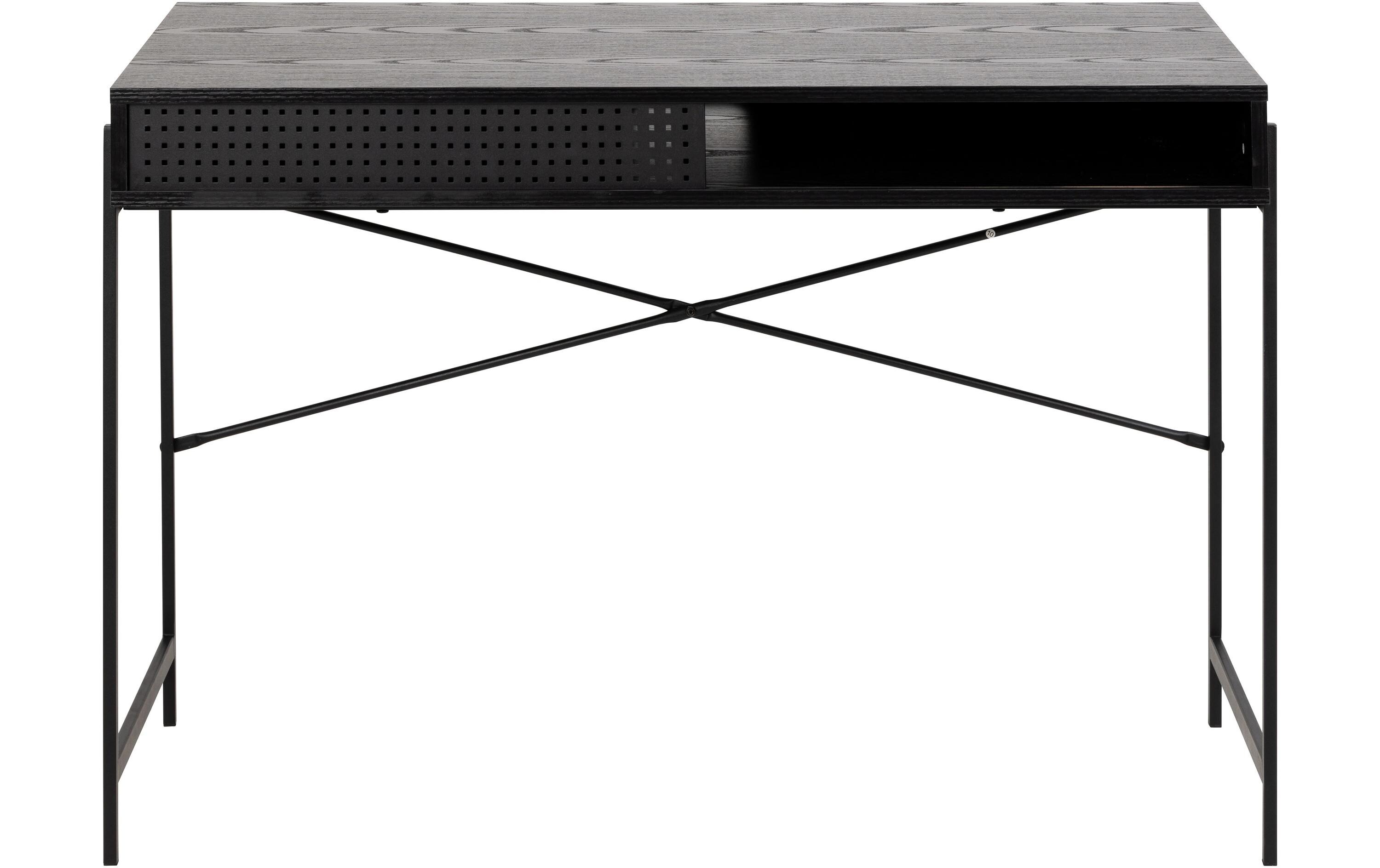 Tisch Angus, Schwarz / Schwarz<br>Schreibtisch