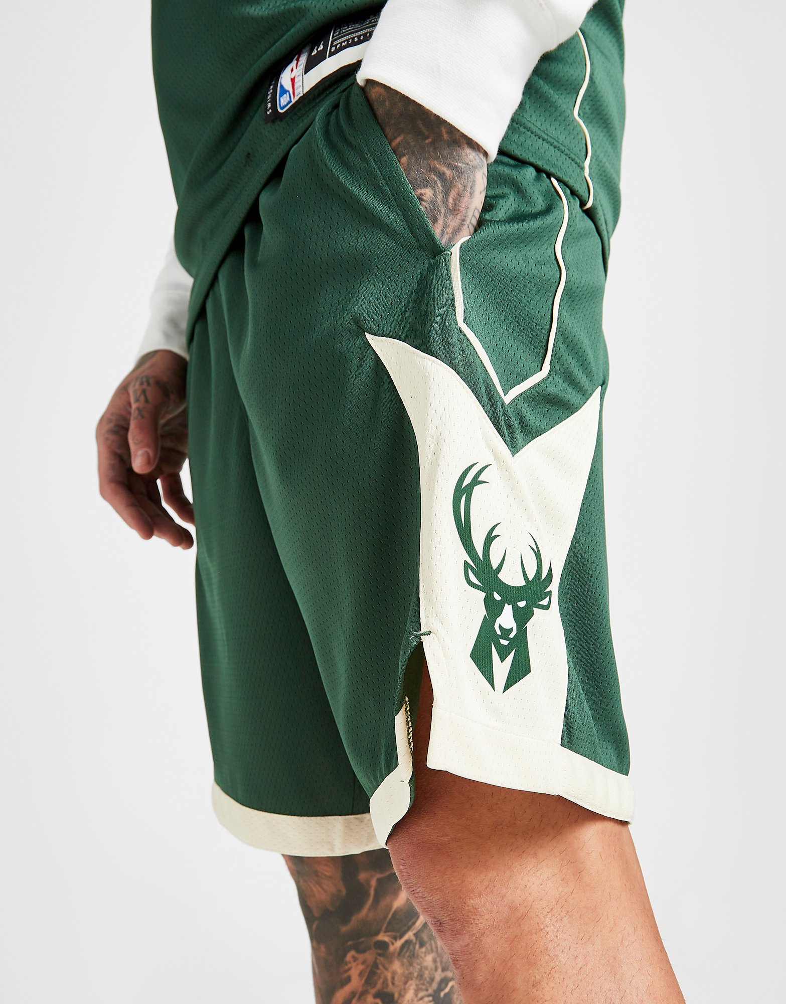 Nike Short Nike NBA Swingman Milwaukee Bucks Icon Edition pour Homme