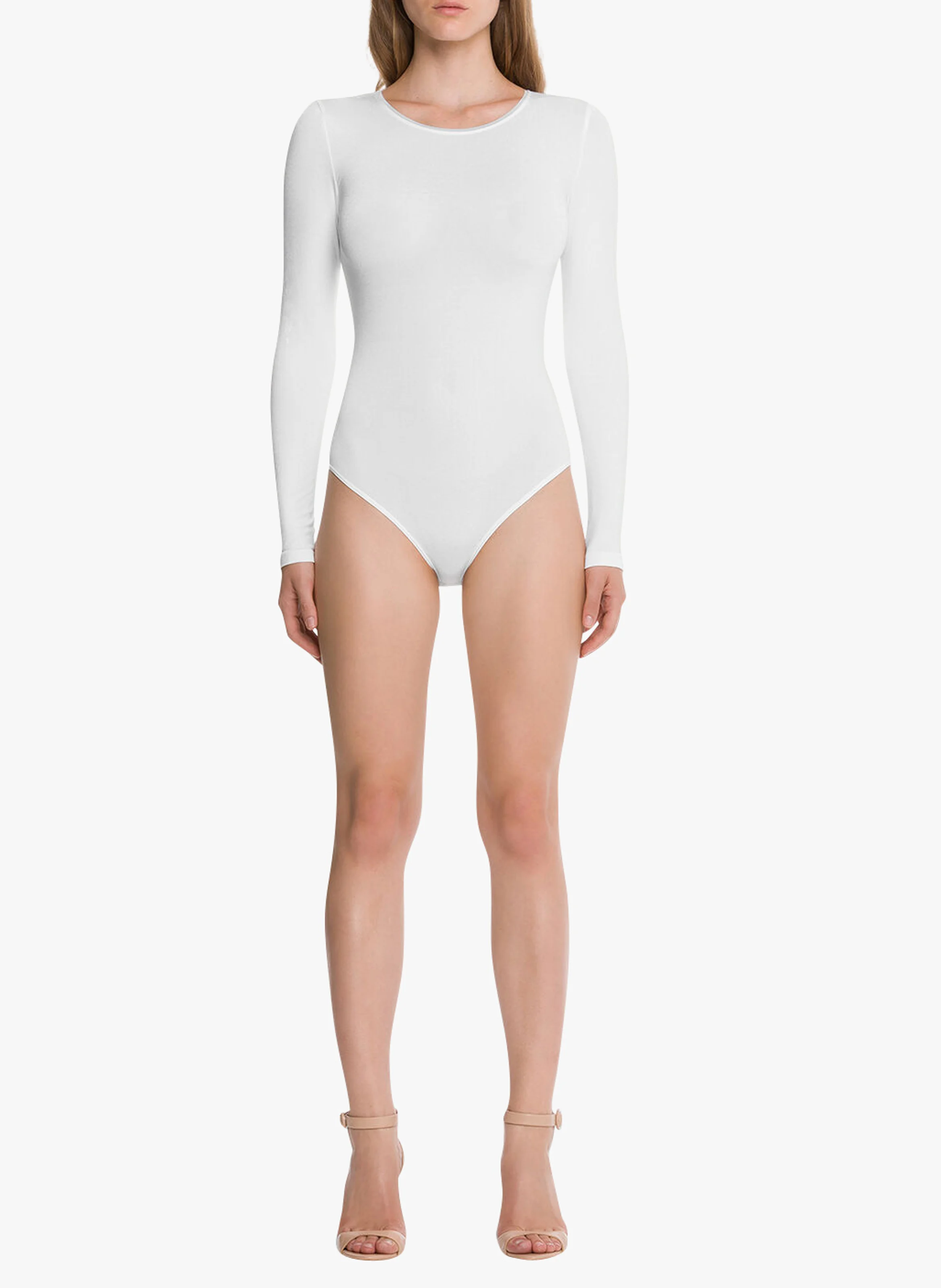 Berlin Body - Body col rond en coton mélangé | Blanc