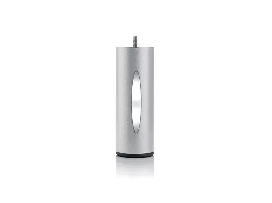 BELLECOUR LITERIE | Jeu de pieds de lit cylindriques (2 lumineux + 2 métal Gris)